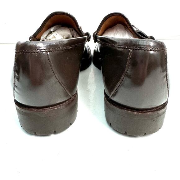 Gucci Authentic Brown Horsebit Patent Leather Loafers Shoes Flats Size 7 - Picture 4 of 10